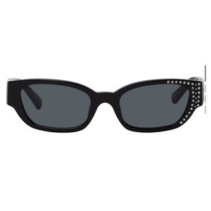 Magda Butrym Black Linda Farrow Edition Crystal Sunglasses